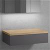 neoro n50 mobile La: 100 cm con 1 scomparto estraibile, BN0413GR+BN0403W1, n50 [Mobili da Bagno > Mobili Lavabo]