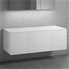 neoro n50 mobile con top La: 140,5 A: 48 P: 51,5 cm, 3 scomparti estraibili, BN0431WM+2#BN0430WM+BN0408WM, n50 [Mobili da Bagno > Mobili Lavabo]