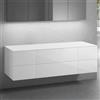 neoro n50 mobile La: 160 cm con 6 scomparti estraibili, BN0422WH+2#BN0420WH+BN0405WH, n50 [Mobili da Bagno > Mobili Lavabo]