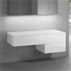 neoro n50 mobile con top La: 140,5 A: 48 P: 51,5 cm, 3 scomparti estraibili, BN0412WH+BN0421WH+BN0408WH, n50 [Mobili da Bagno > Mobili Lavabo]