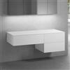 neoro n50 mobile con top La: 140,5 A: 48 P: 51,5 cm, 3 scomparti estraibili, BN0412WM+BN0421WM+BN0408WM, n50 [Mobili da Bagno > Mobili Lavabo]