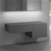 neoro n50 mobile con top La: 140,5 A: 48 P: 51,5 cm, 3 scomparti estraibili, BN0412GR+BN0421GR+BN0408GR, n50 [Mobili da Bagno > Mobili Lavabo]
