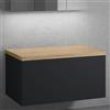 neoro n50 mobile La: 100 cm con 1 scomparto estraibile, BN0433BM+BN0403W1, n50 [Mobili da Bagno > Mobili Lavabo]