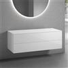 neoro n50 mobile con top La: 140,5 A: 48 P: 51,5 cm, 2 scomparti estraibili, BN0496WH+BN0408WH, n50 [Mobili da Bagno > Mobili Lavabo]