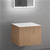 neoro n50 line mobile La: 60 cm con 1 scomparto estraibile, con frontale in rovere profilato, consolle bianco opaco, BN0461BPO+BN0401WM, n50 [Mobili da Bagno > Mobili Lavabo]