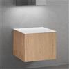 neoro n50 mobile La: 60 cm con 1 scomparto estraibile, con frontale in rovere liscio, consolle bianco opaco, BN0431BFO+BN0401WM, n50 [Mobili da Bagno > Mobili Lavabo]