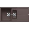 Elleci Unico 475 LKU47587 Lavello 1 vasca e vaschetta con gocciolatoio Reversibile Sopratop 100 x 50 cm finitura Keratek Cocoa 87