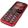 ALIGATOR AZA930R - Telefono cellulare 4G/LTE con pulsante SOS e localizzatore SOS. Applicazione Salvataggio, display a colori 2,8, Dual SIM, senza caricatore, colore rosso