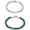 Fossil JF04940SET - Bracciale da uomo in acciaio inox, colore: Argento