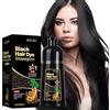 RILSIC Shampoo Capelli Nero per Capelli Grigi, 500 ml Black Hair Dye 3 in 1, Colore Naturale, Shampoo Capelli Colorante Bianchi Istantaneo, Tintura per Capelli per Uomini Donne (Nero)