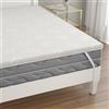 L'ANTICO ARCOLAIO - Topper 140x190 Prodotto in Italia, Altezza 5cm in Memory Foam Classico Comodità Garantita, per Materasso Francese 140x190, Rivestimento Facilmente Sfoderabile e Lavabile