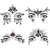 Bowitzki Halloween Face Jewels Festival Design Donna Mermaid Face Gems Strass Stickers Occhi Corpo Tatuaggi Temporanei (Impostazione B)