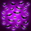 Meleager Pipistrello Halloween, 24 Pezzi Bagliore 3D Decorazione Pipistrello Muro, per Oggetti e Decorazioni per Feste Finestra Muro Porta di Casa