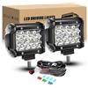 RIGIDON 2PCS 10cm 36W faro da lavoro faretti fendinebbia fari di profondità con 12v Cablaggio, Barra Luminosa a Led Luci per fuoristrada auto trattore camion 4x4 suv atv veicoli luce di guida
