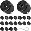 Kalexion Tappi per bulloni della Ruota per VW Transporter - 20 Pezzi, Colore Nero, per Transporter T5 T6 2003 - 2020