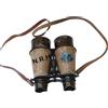 Nautical Replica Hub Binocolo nautico in ottone anticato in pelle con cintura, ideale come regalo di Natale