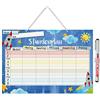 younikat Calendario orario lavabile da appendere - Spazio - dv889