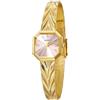 BERNY Orologio da Donna Quadrato Irregolare Quadrante Oro Quartzo Resistente all'Acqua Bracciale
