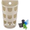 HERCHR Porta Sacchetti della Spesa in Plastica allo, Supporto per organizer per sacchetti di plastica per montaggio a parete(Cachi)