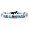 Made by Nami Braccialetto Surfer Boho - Donna e Uomo - Accessori Fatti a Mano per Festa in Spiaggia - Etnico Hippie - 100% Impermeabile e Regolabile - Amicizia Ragazze (azzurro)