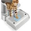 Bartuke Scala per Gatto in plastica rialzata, rampa per lettiera, Pedale per Filtro per Gatti per Gattini e Gatti Anziani, Robot Automatico autopulente per lettiera per Gatto (Grigio Chiaro)