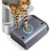 Bartuke Scala per Gatto in plastica rialzata, rampa per lettiera, Pedale per Filtro per Gatto per Gattini e Gatti Anziani, Robot Automatico autopulente per lettiera per Gatti (Grigio Scuro)