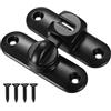 BJBJJIU Chiusura per Serratura, Chiavistello Porta, 90/180 Gradi Chiavistello per Porta in Legno, Serratura Porta Scorrevole, Chiavistello Serratura Scorrevole per Porta Finestra Giardino, Argento (Nero)