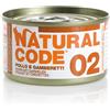 Natural Code 02 (pollo e gamberetti) : Formato - 85gr.