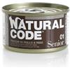 Natural Code 01 senior (fiocchi di pollo e riso) : Formato - 85gr.