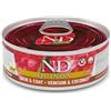 Farmina N&D Quinoa Skin & Coat feline adult (cervo e cocco) : Formato - 80gr.