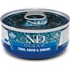 Farmina N&D Ocean feline adult (tonno calamari e gamberi) : Formato - 70gr.