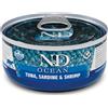 Farmina N&D Ocean feline adult (tonno sardine e gamberi) : Formato - 70gr.