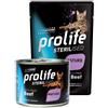 Prolife Sterilised Grain Free umido per gatti anziani (manzo) : Formato - 85gr.