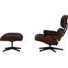 Vitra - Set poltrona e poggiapiedi Lounge Chair - Marrone - Multistrato curvato - Designer Charles & Ray Eames