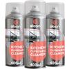 GLEAN Detergente per armadi da cucina | ANTISTATICO | Soluzione detergente schiumogena | Adatto a tutti i mobili laccati, laminati, lucidi o opachi | 3 x 400 ml