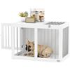 PawHut Gabbia Pawhut per cani di taglia media con 2 ante con chiusura struttura in acciaio inox 80X50X56,5 cm Bianca