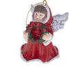 BIANCHI DINO Pendaglio per Albero di Natale Angelo 8,5cm Rosso