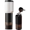zwxqe Portable Burr Coffee Grinder, Electric Cordless Coffee Mill, Rechargeable Travel Grinder, 2.36x2.36x8.07 inches Adjustable Precision Grinding for, Drip,