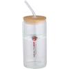 Contenitore a parete singola in vetro borosilicato coperchio in bambù da 500 ml Mirage personalizzate o neutre