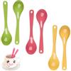 HAYGEM 24 Pezzi Cucchiaini Plastica di Colori Misti in PP da 11.5 cm, Mestoli Cucina Multiuso Facile da Pulire, Cucchiaini da Caffè con Foro D'amore, per Zuppe Calde, Yogurt, Dessert e Altro Ancora
