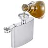 HERCHR Fiaschetta in acciaio inossidabile, bottiglia portatile per alcolici con fiaschetta per whisky a imbuto per uomo(5oz)