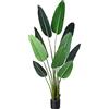 Fopamtri Piante Finte da Interno Esterno Strelitzia Artificiale 160cm Hawaiian Tropic Party Pianta Artificiale Palma Albero Decorazioni Casa,10 Foglie(1 Pack)
