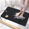 Asvin, tappetino per vasca da bagno, doccia e vasca, 51 x 45 cm, senza ftalati, antiscivolo, comodo tappetino per vasca da bagno con scarico, in PVC, per zone umide, asciugatura rapida