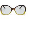 OKKIA Occhiale da Lettura Mod. Verona Premontato Butterfly Soft Touch-Spring Anti Luce Blu Havana Giallo Diottrie 1.50