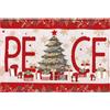 Preziosa Home Tappeto Natale in Ciniglia Jacard Piazzato Ass. Antiscivolo 55 x 80 Cm Multicolor 1 Pz