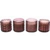 ARPIMEX Vasetto Vetro con Cera D 7 Cm H 6,8 Cm Mix 4 Pz Pink
