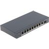 Hikvision DS-3E0510P-E Switch POE Gigabit non gestito a 8 DS-3E0510P-E