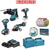 DLX4195JX1 KIT MAKITA DGA504 DHP489 DHR243 E DTD173 + 3 BATTERIE E CARICABATTERIE