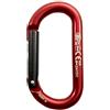 Kong. Oval Straight Gate. Moschettone in Alluminio ad Alta Resistenza. Sistema Keylock. CE EN 12275 UIAA. Per Arrampicata, Soccorso e Lavori in Quota. Peso 60g. Colore Rosso/Nero
