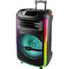 Trevi Cassa Bluetooth Portatile Trolley Audio Potente 100 WATT Trevi Luci LED Karaoke